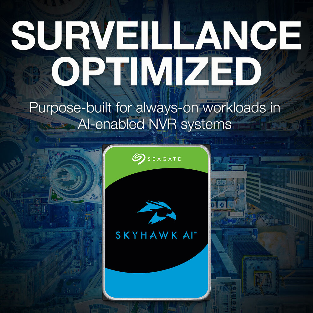 Seagate 24TB SkyHawk AI 7200 rpm SATA III 3.5" Internal Surveillance HDD thumbnail 2