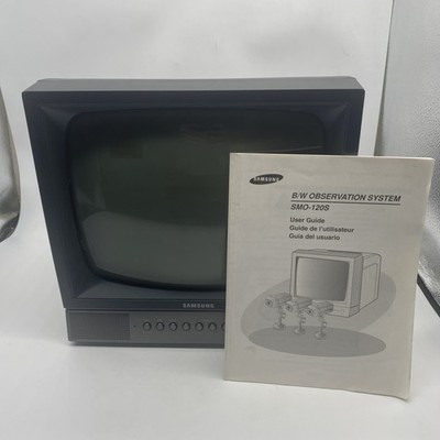 Samsung B&W 12" CRT TV Observation Security Monitor SMO-120S W/ 3 Cameras